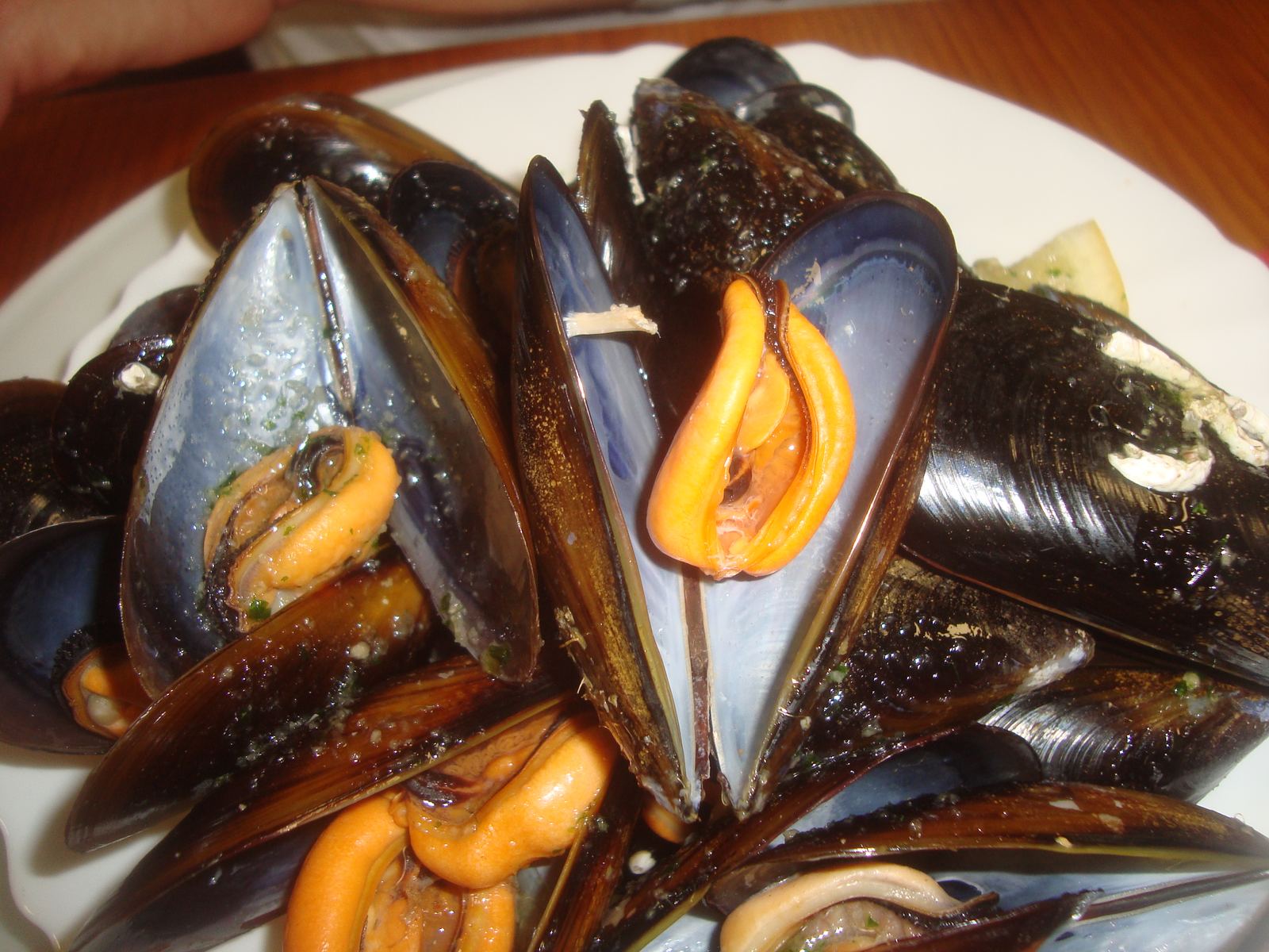 Mejillones cocidos al vapor